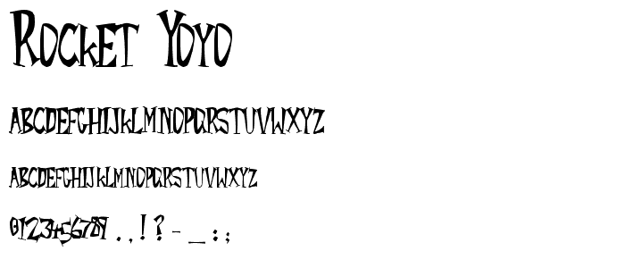 Rocket YoYo font